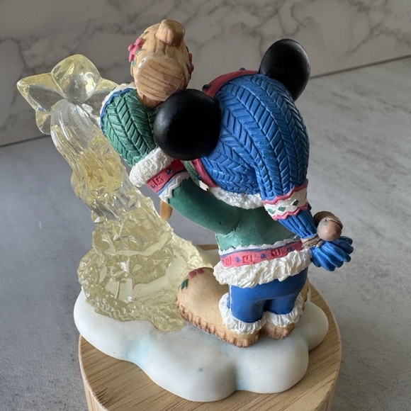 Disney Enesco Minnie Mouse Ice Sculpture Figurine Winter...